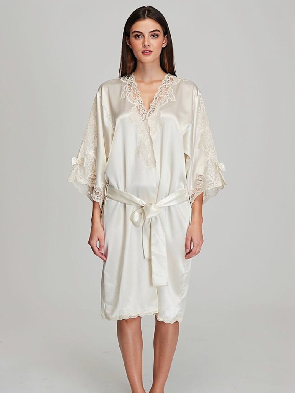 CHRISTIAN DIOR Vintage Ivory Peignoir Robe NWT